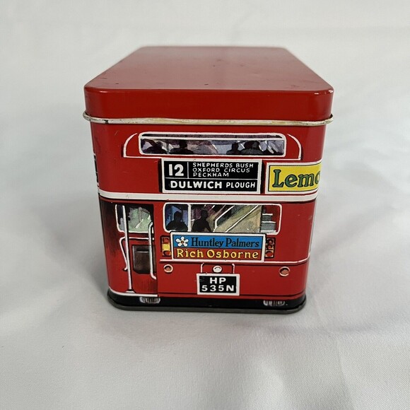 Huntley Palmers London Transport Double Decker Bus Miniature Biscuit Tin - Picture 6 of 11